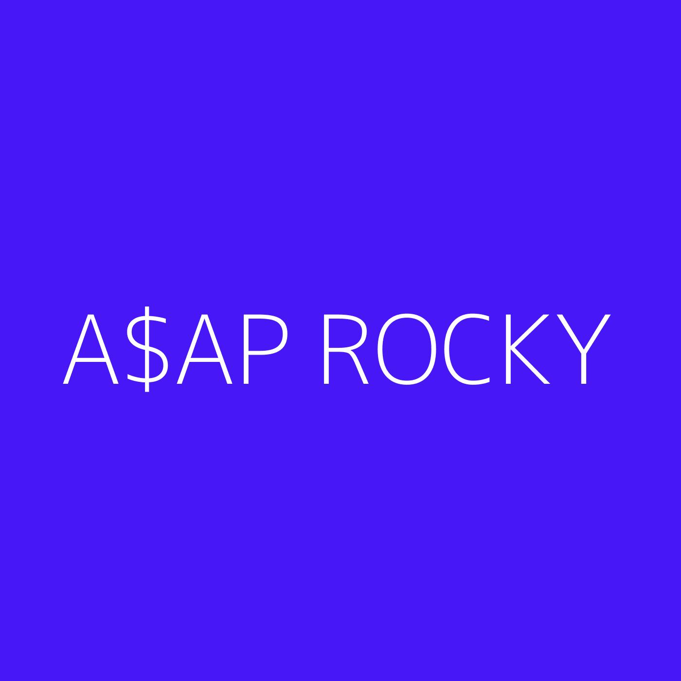 A$AP Rocky Playlist Artwork