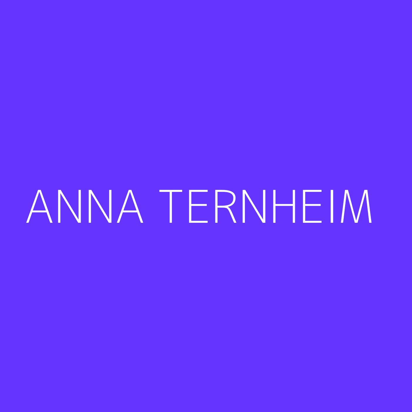 Anna Ternheim Playlist Artwork