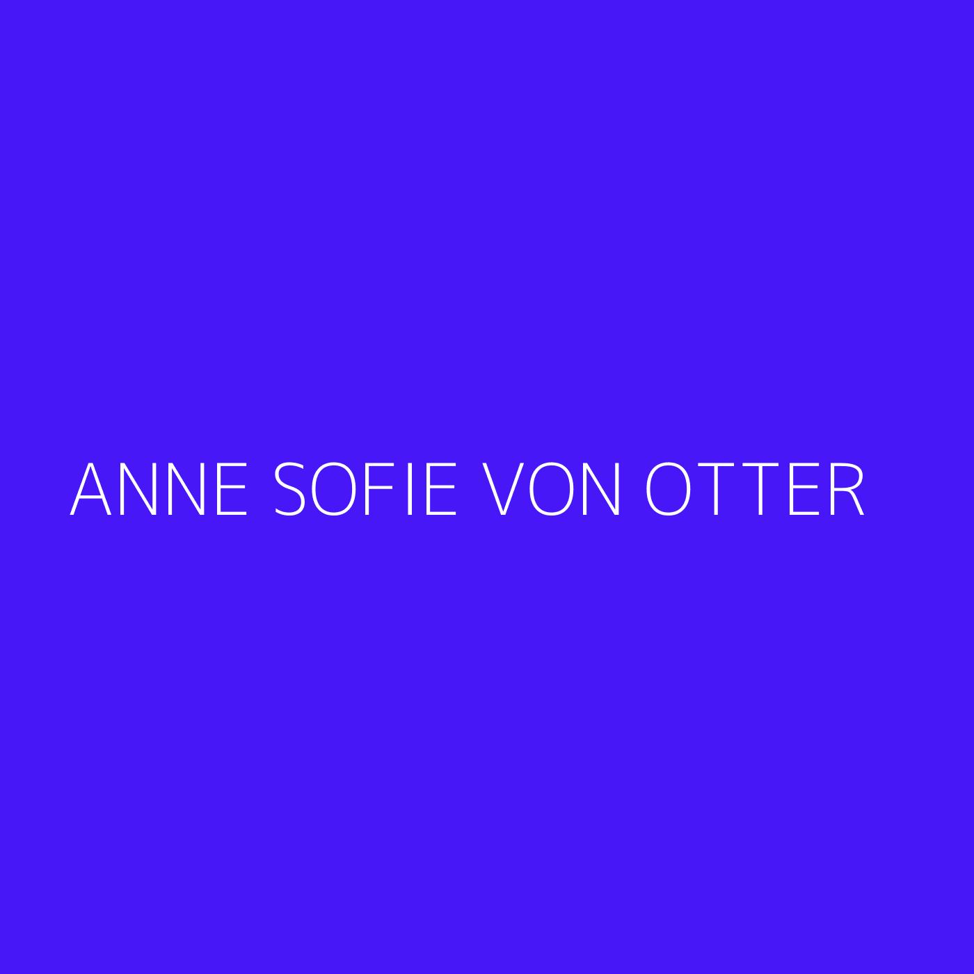 Anne Sofie von Otter Playlist Artwork