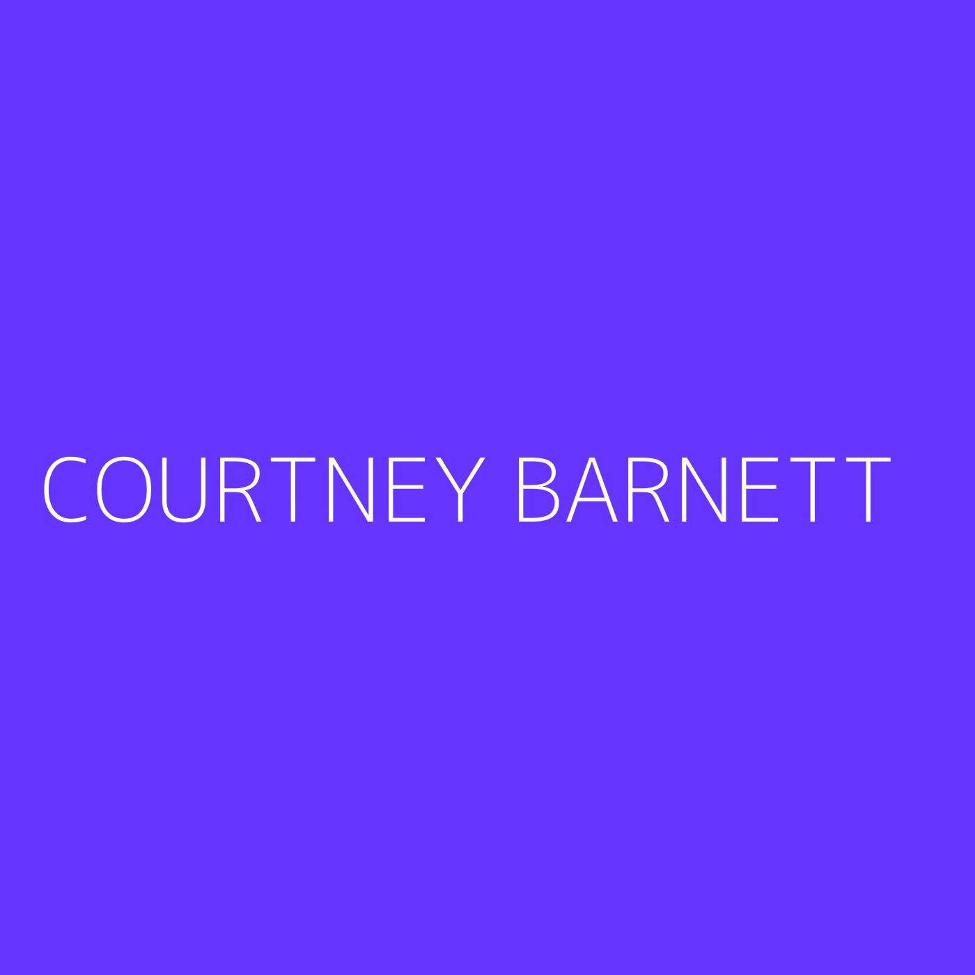 Courtney Barnett Playlist Artwork