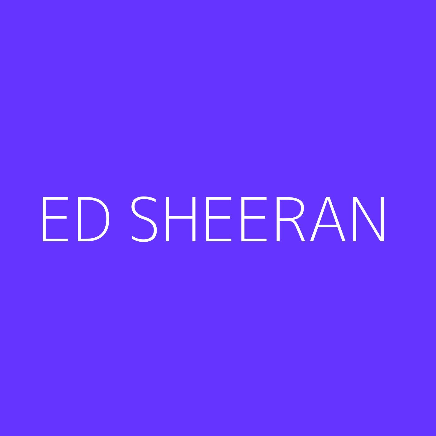 Ed Sheeran Playlist Artwork