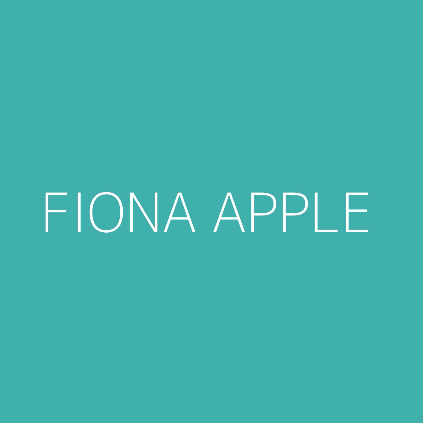 Fiona Apple Playlist Artwork