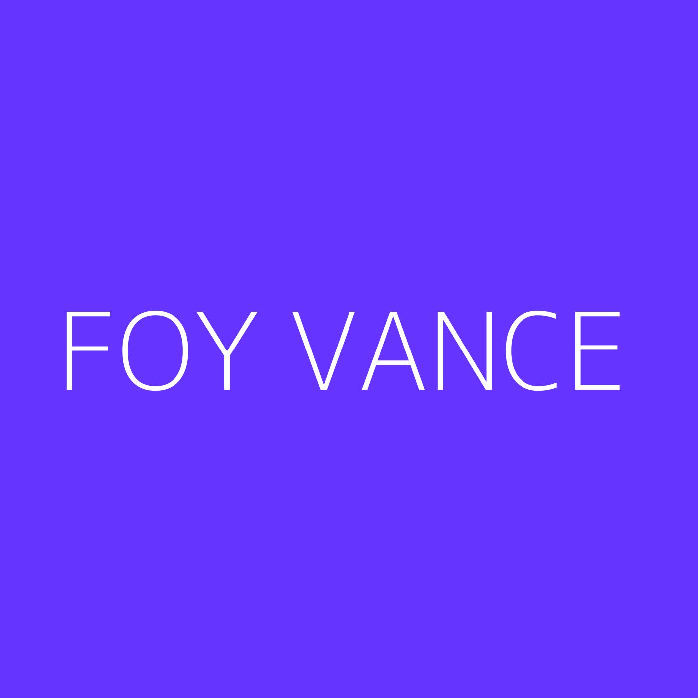 Foy Vance Playlist Artwork