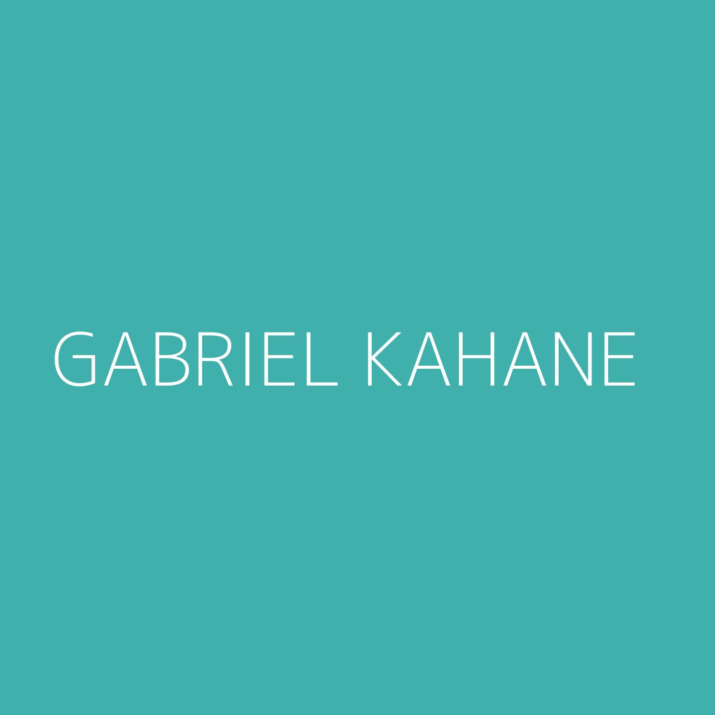 Gabriel Kahane Playlist Artwork