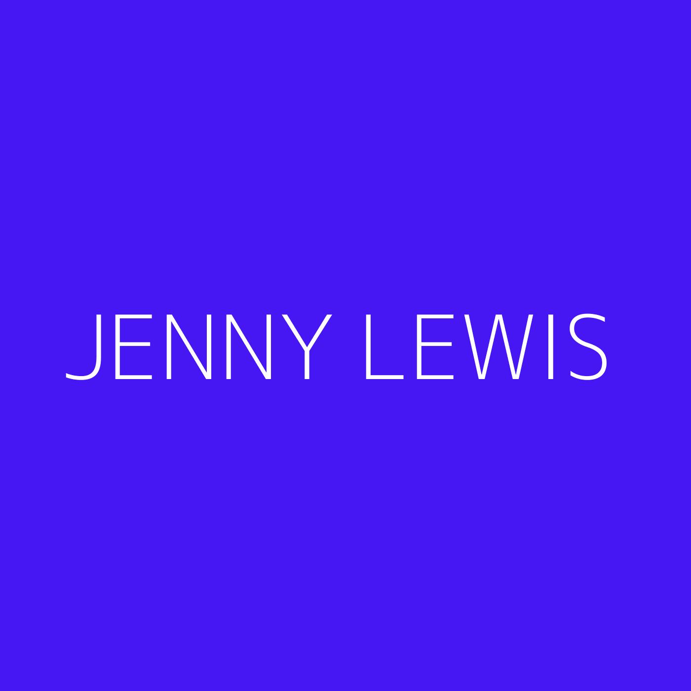 Jenny Lewis Playlist Artwork