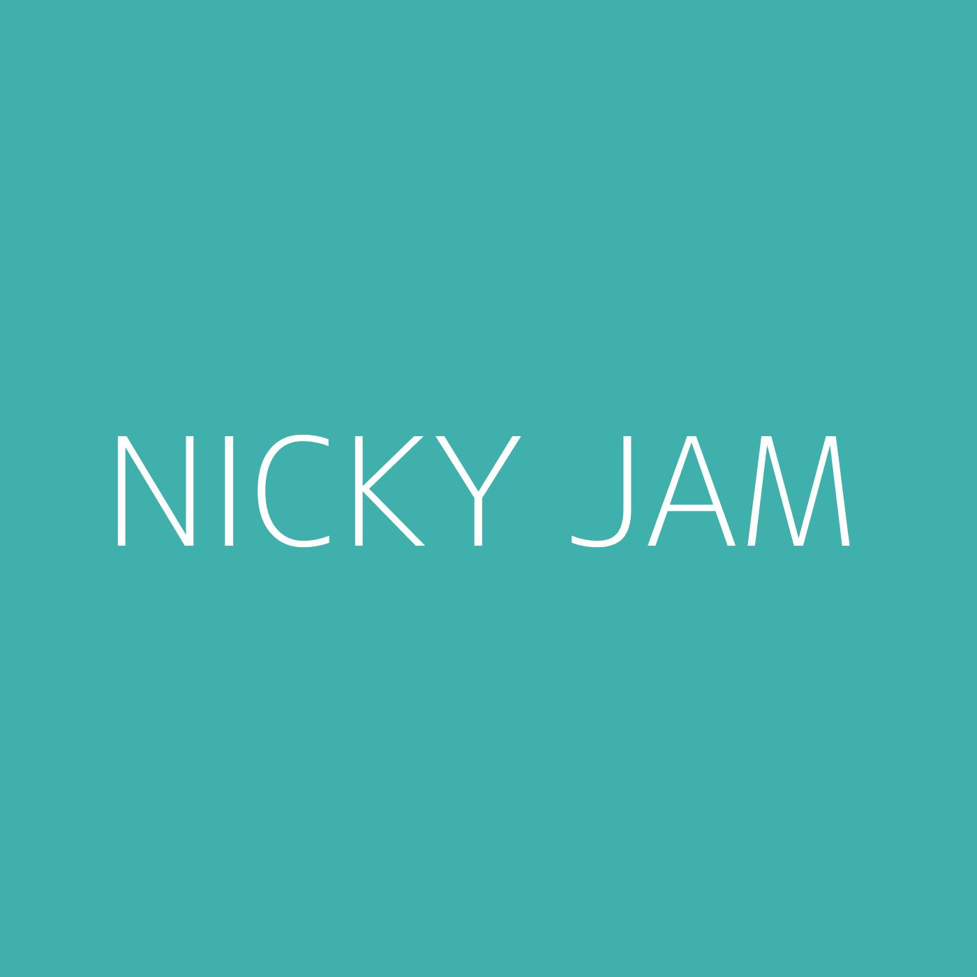 Nicky Jam Playlist Artwork