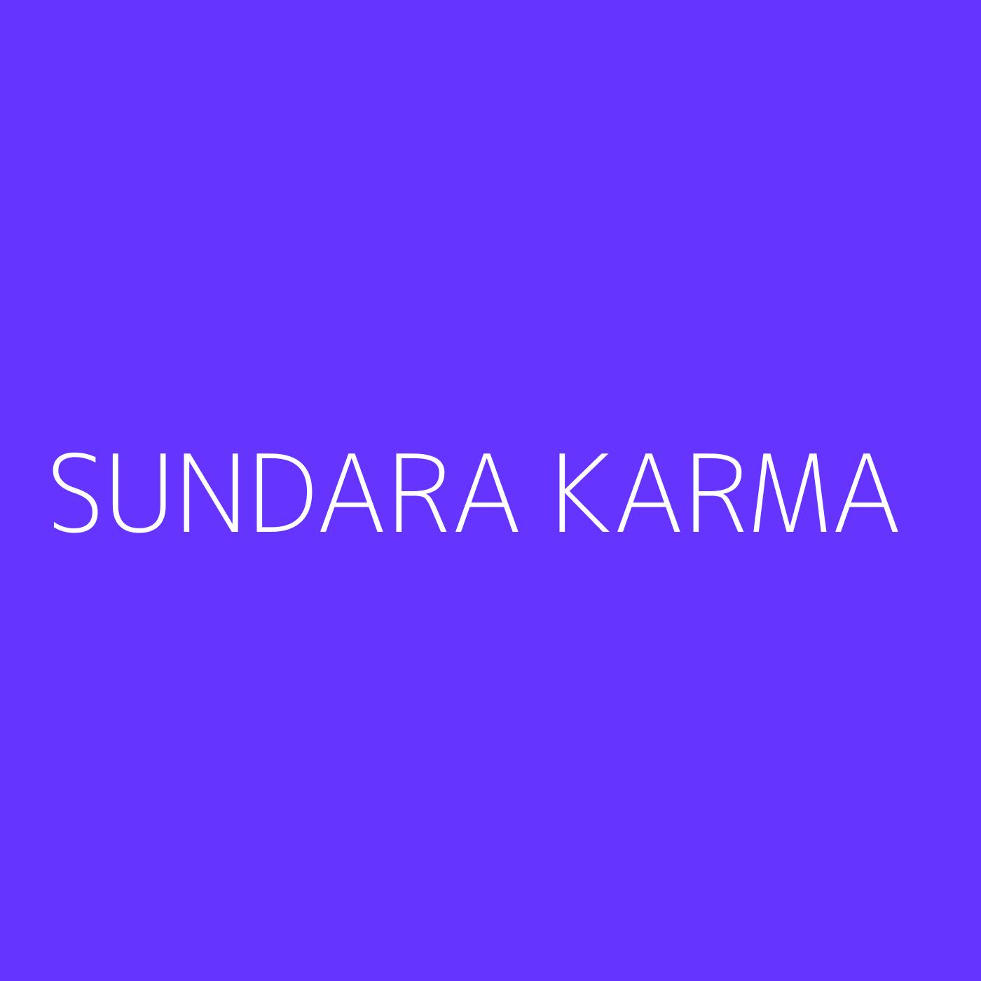 Sundara Karma Playlist Artwork