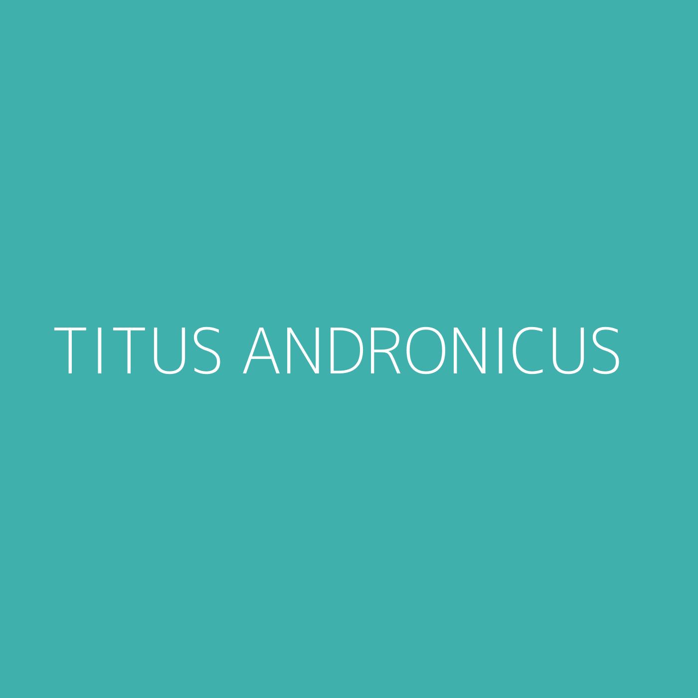 Titus Andronicus Playlist Artwork